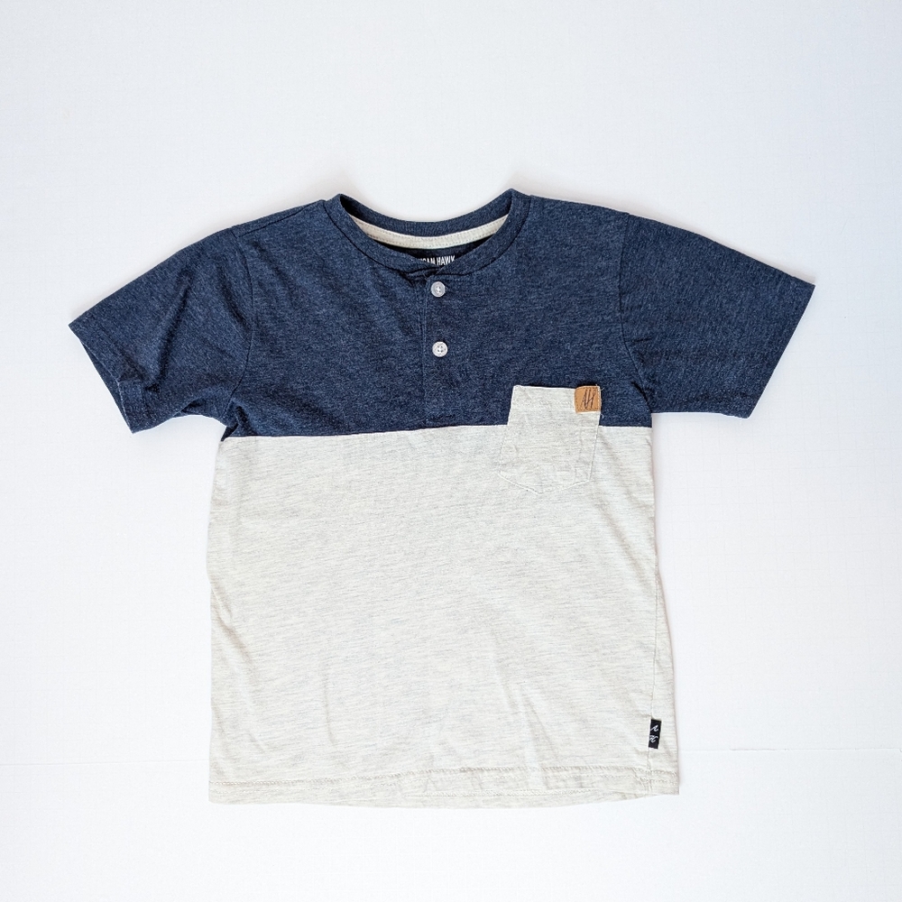 American Hawk Two-Tone Henley T-Shirt